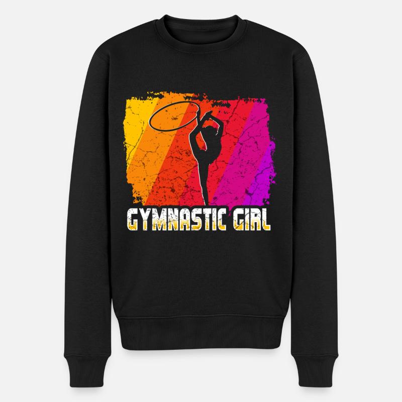 Gymnastik Mädchen Turnen Akrobatik - Männer Premium Bio Pullover - Schwarz