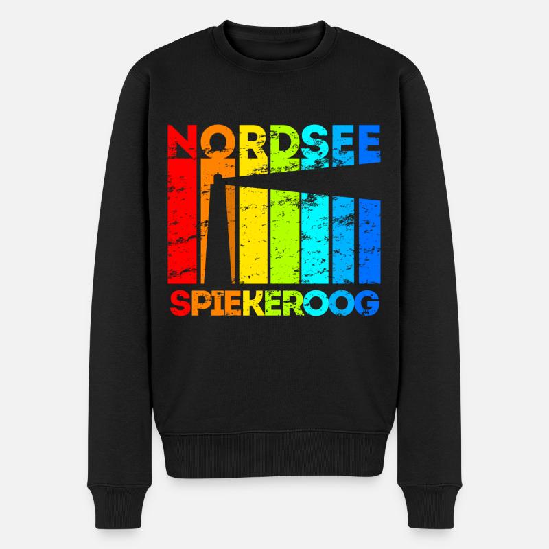 Spiekeroog Nordsee Ostfriesische Insel Geschenk - Männer Premium Bio Pullover - Schwarz