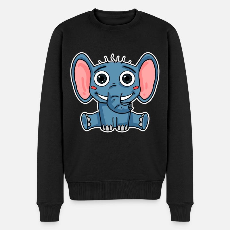 Éléphant - Pull Premium bio Homme - noir