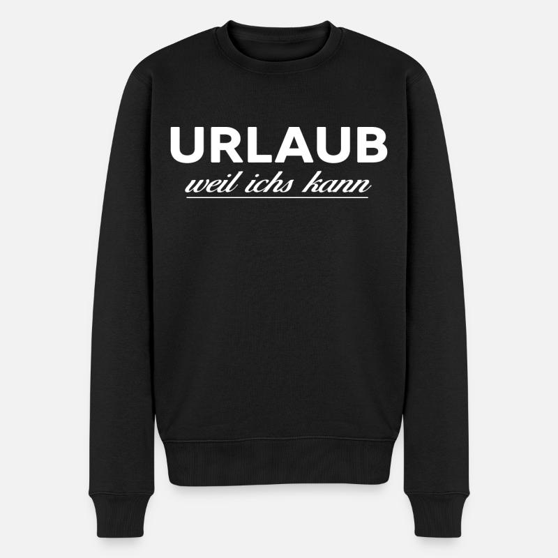 Urlaub Reiseleiter Auszeit - Männer Premium Bio Pullover - Schwarz