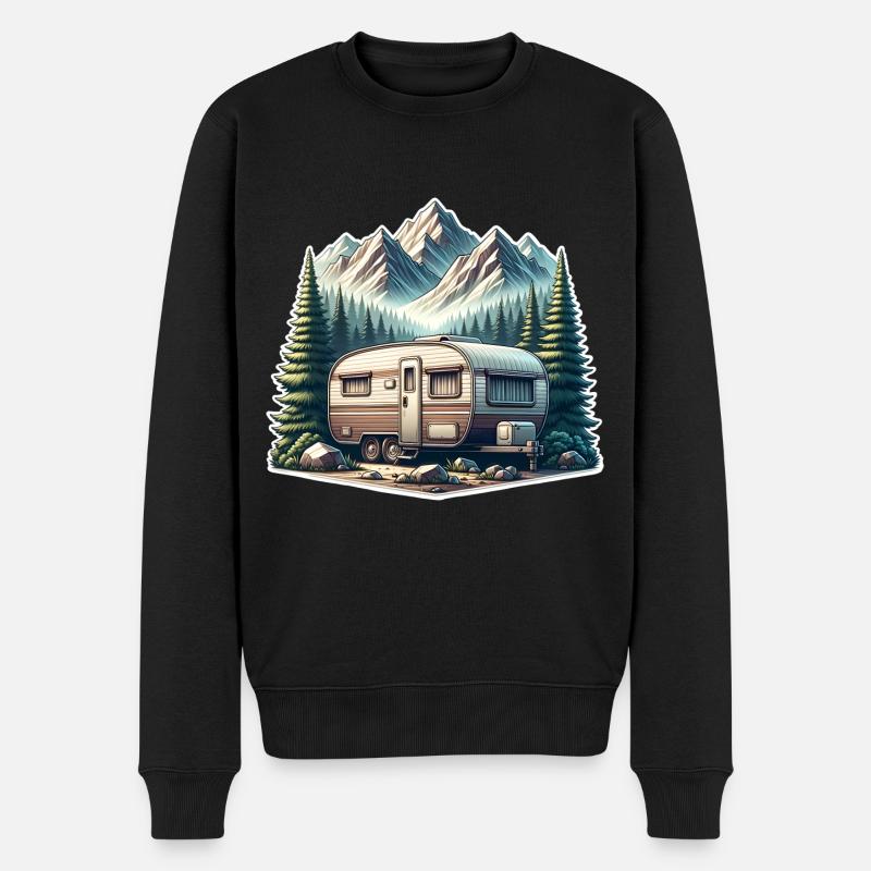 Caravane de camping - Pull Premium bio Homme - noir
