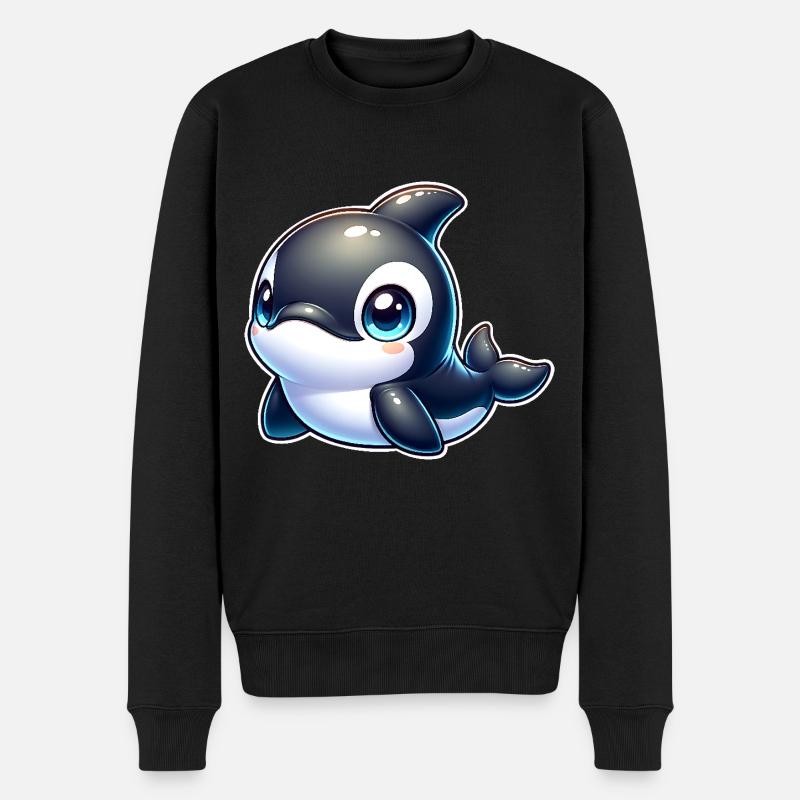Orca - Männer Premium Bio Pullover - Schwarz