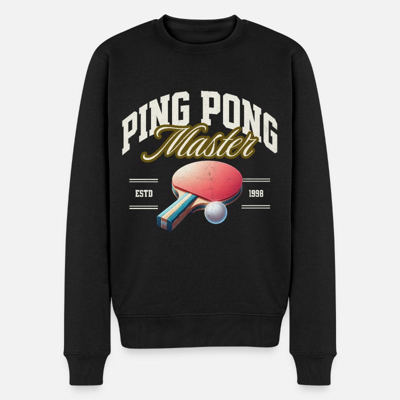 Ping-pong - Pull Premium bio Homme - noir
