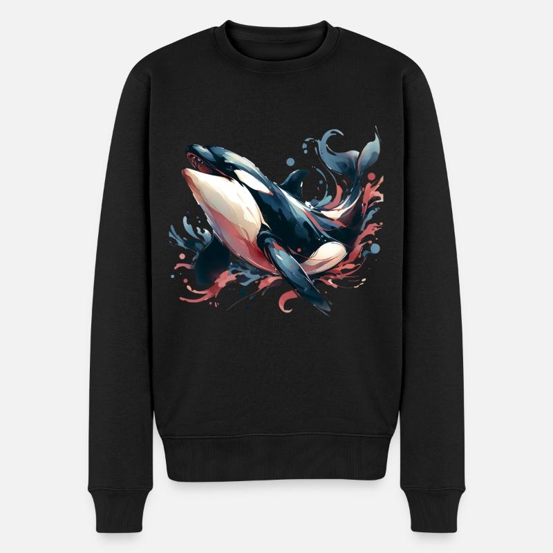 Orca Schwertwal - Männer Premium Bio Pullover - Schwarz