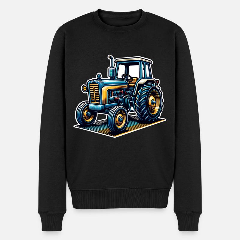 Traktor - Männer Premium Bio Pullover - Schwarz