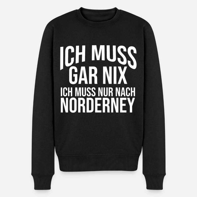 Nordsee Norderney - Männer Premium Bio Pullover - Schwarz