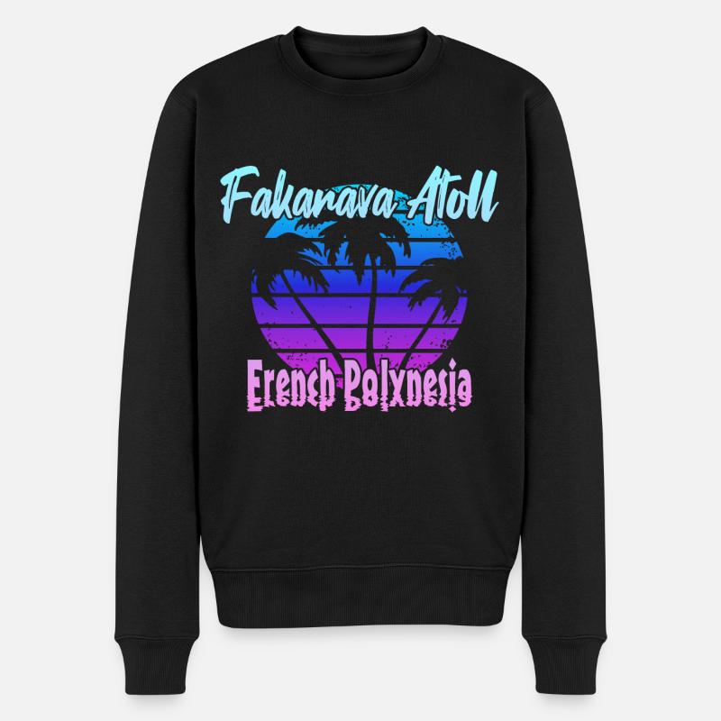 Fakarava Atoll - Männer Premium Bio Pullover - Schwarz