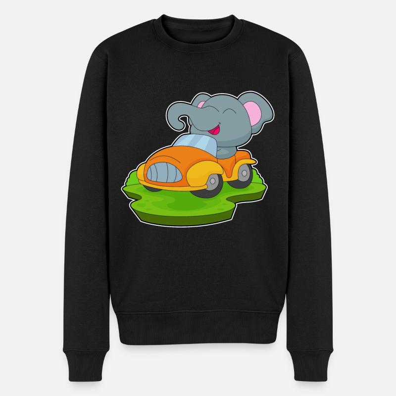 Voiture d’éléphant - Pull Premium bio Homme - noir