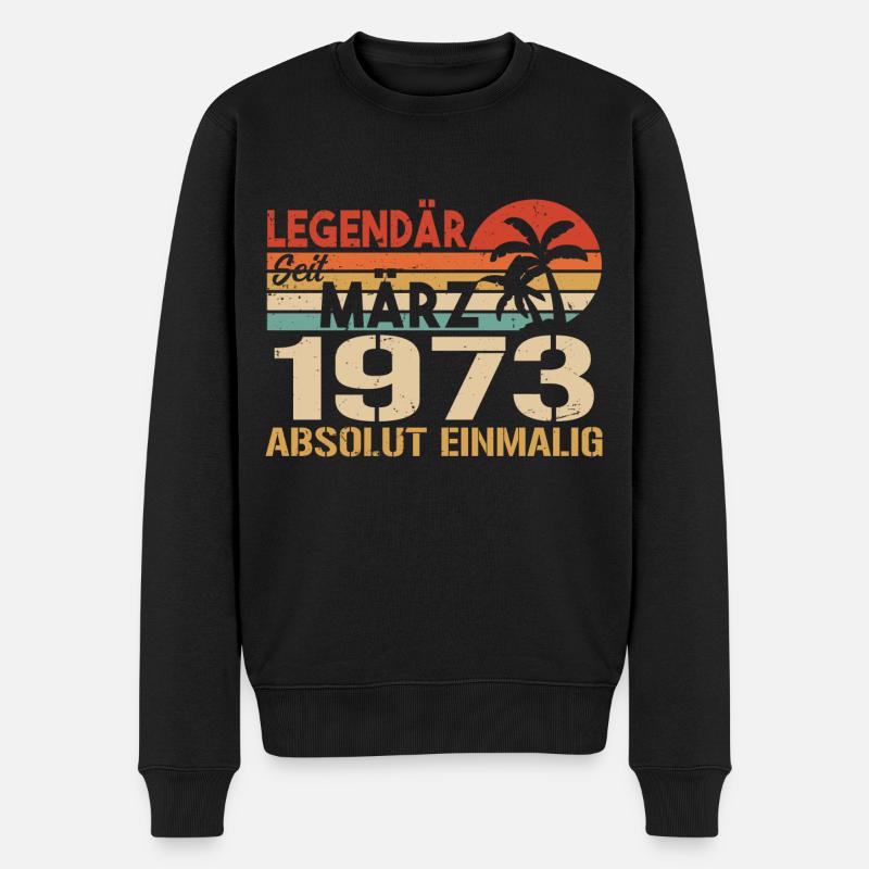 Légendaire depuis mars 1973 - absolument unique - Pull Premium bio Homme - noir