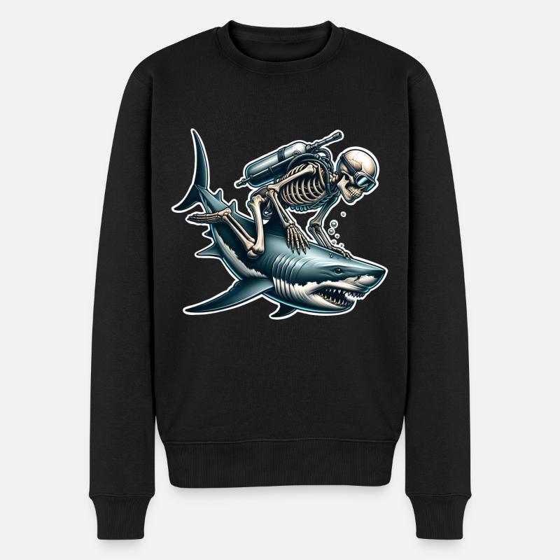 Tauchen Taucher - Männer Premium Bio Pullover - Schwarz