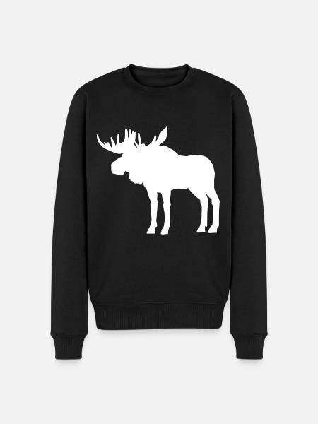 Moose Silhouette - Men's Premium Organic Jumper - black