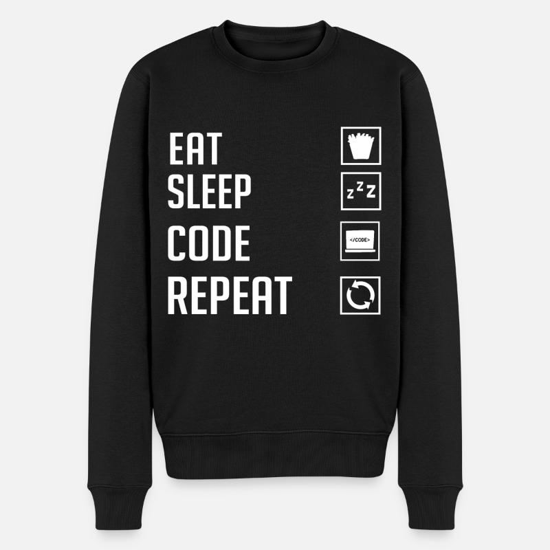 Programmierer Programmieren Computerentwickler Pc - Männer Premium Bio Pullover - Schwarz
