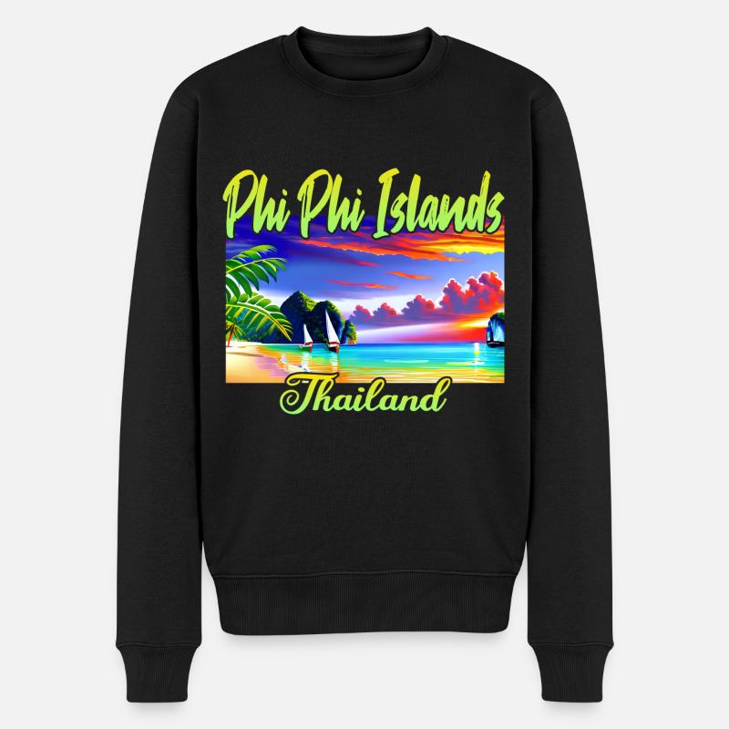 Phi Phi Island Thaïlande - Pull Premium bio Homme - noir
