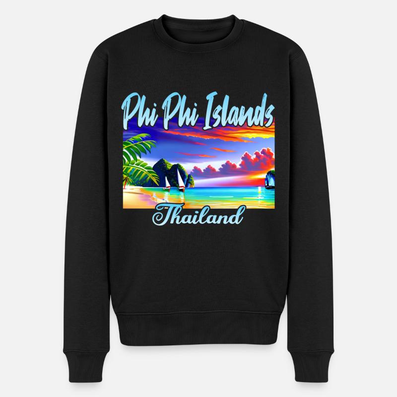 Phi Phi Island Thaïlande - Pull Premium bio Homme - noir