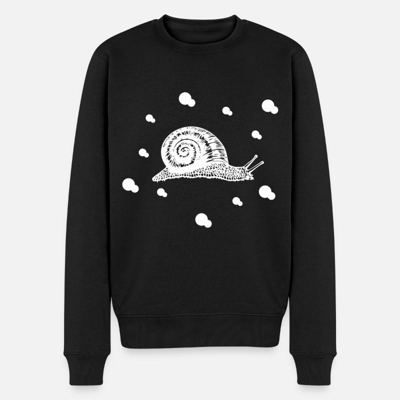 Schnecke - Tier Ackerschnecke Naturschutz - Männer Premium Bio Pullover - Schwarz
