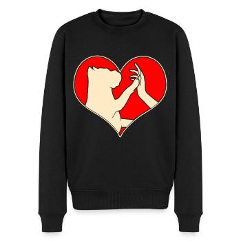 Hundefreunde Hundeliebe - Männer Premium Bio Pullover - Schwarz - Vorne - Nico (187cm)