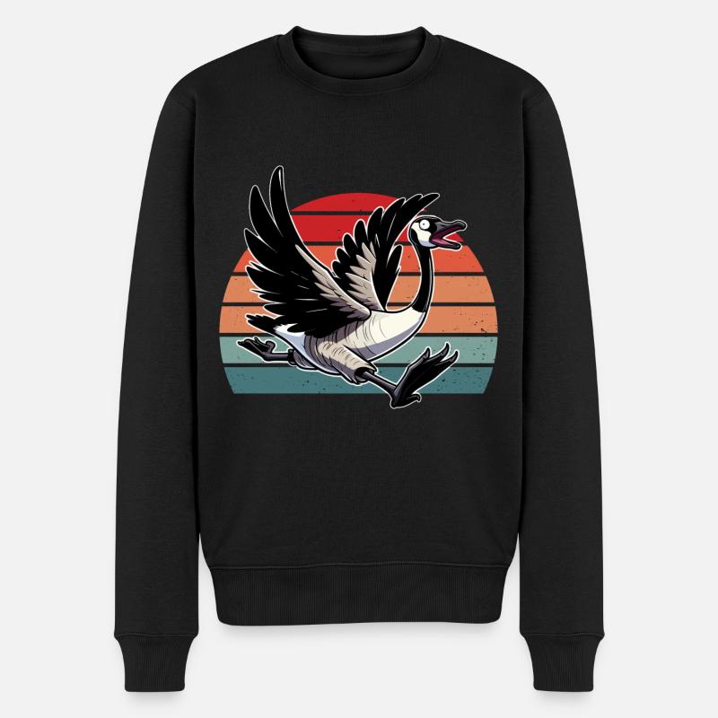 Drôle d’oie canadienne - Pull Premium bio Homme - noir