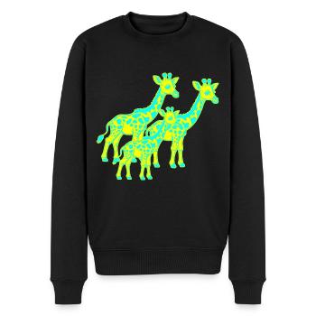 Girafe Afrique Safari Enfant Enfants Rétro Années 80 Années 90 - Pull Premium bio Homme - noir - Devant - Nico (187cm)