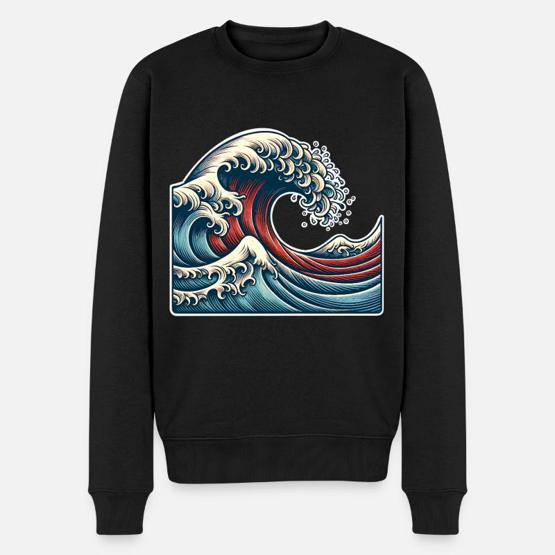 Vague - Pull Premium bio Homme - noir