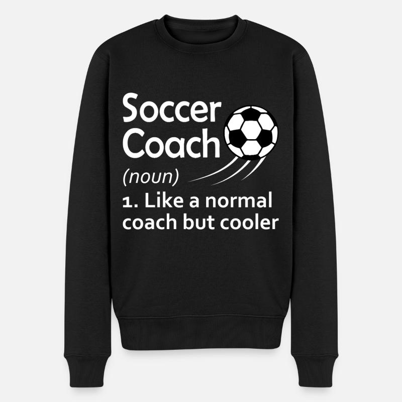Fußball Trainer - Männer Premium Bio Pullover - Schwarz