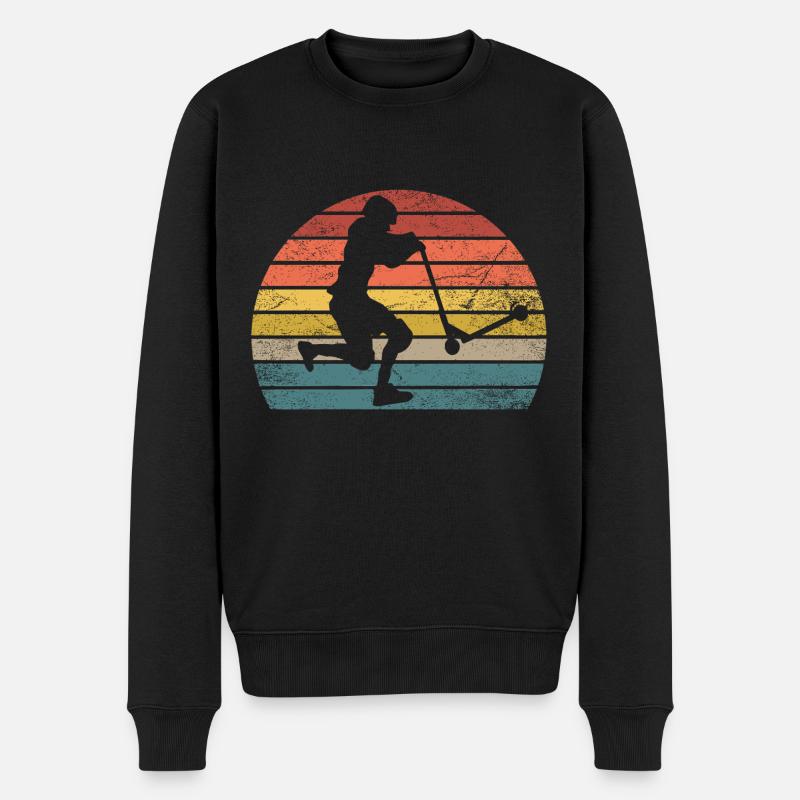 Stunt Scooter Tretroller - Männer Premium Bio Pullover - Schwarz