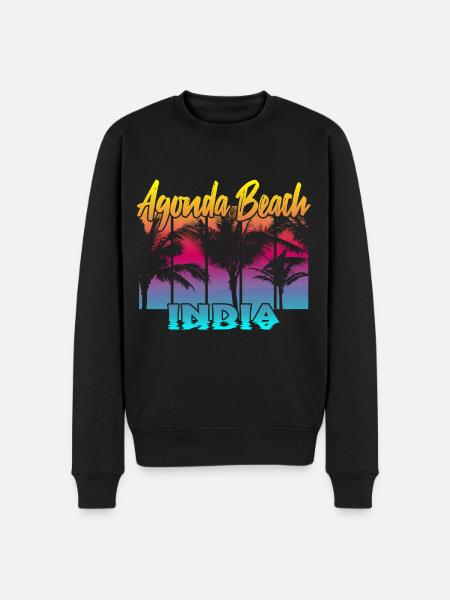 Agonda Beach India - Männer Premium Bio Pullover - Schwarz
