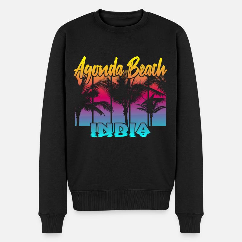 Agonda Beach Inde - Pull Premium bio Homme - noir