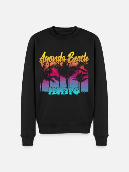 Agonda Beach India - Männer Premium Bio Pullover - Schwarz