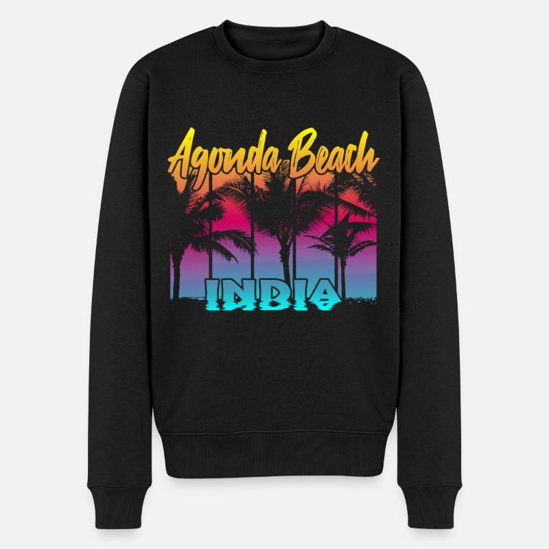 Agonda Beach Inde - Pull Premium bio Homme - noir