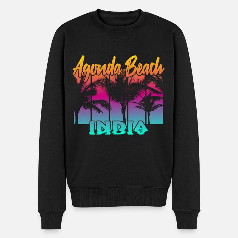 Agonda Beach India - Männer Premium Bio Pullover - Schwarz