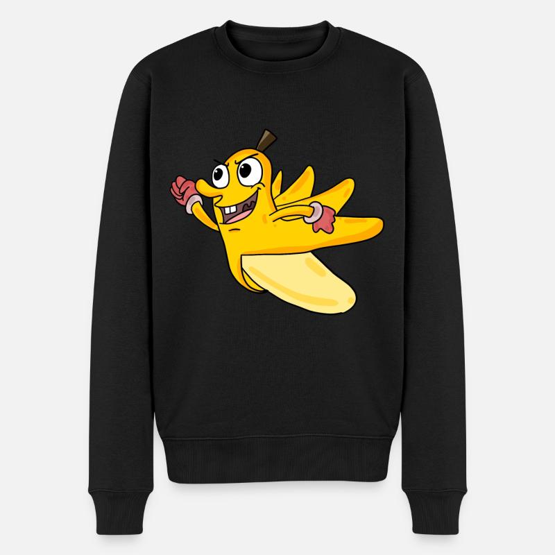 Banane - Männer Premium Bio Pullover - Schwarz