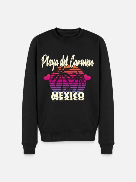 Playa Del Carmen Mexico - Men's Premium Organic Jumper - black