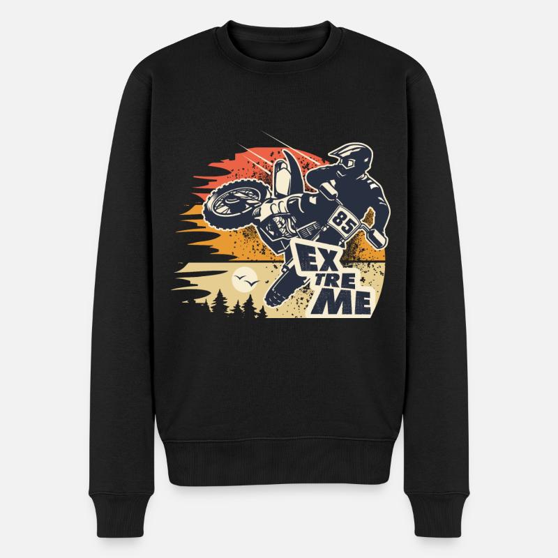Motorrad Motocross Motocross Motorradcross - Männer Premium Bio Pullover - Schwarz