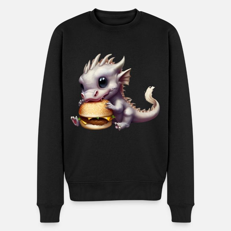 Cheeseburger Dragon - Pull Premium bio Homme - noir