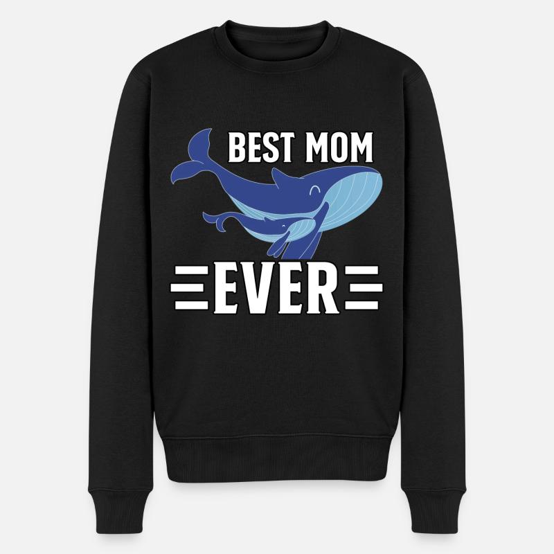 Die beste Mutter aller Zeiten - Männer Premium Bio Pullover - Schwarz