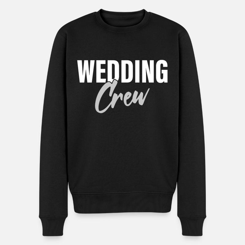 Hochzeits-Crew - Männer Premium Bio Pullover - Schwarz