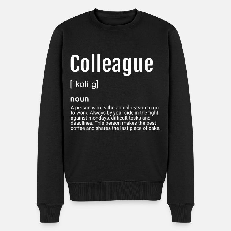 Colleague Definition - Männer Premium Bio Pullover - Schwarz