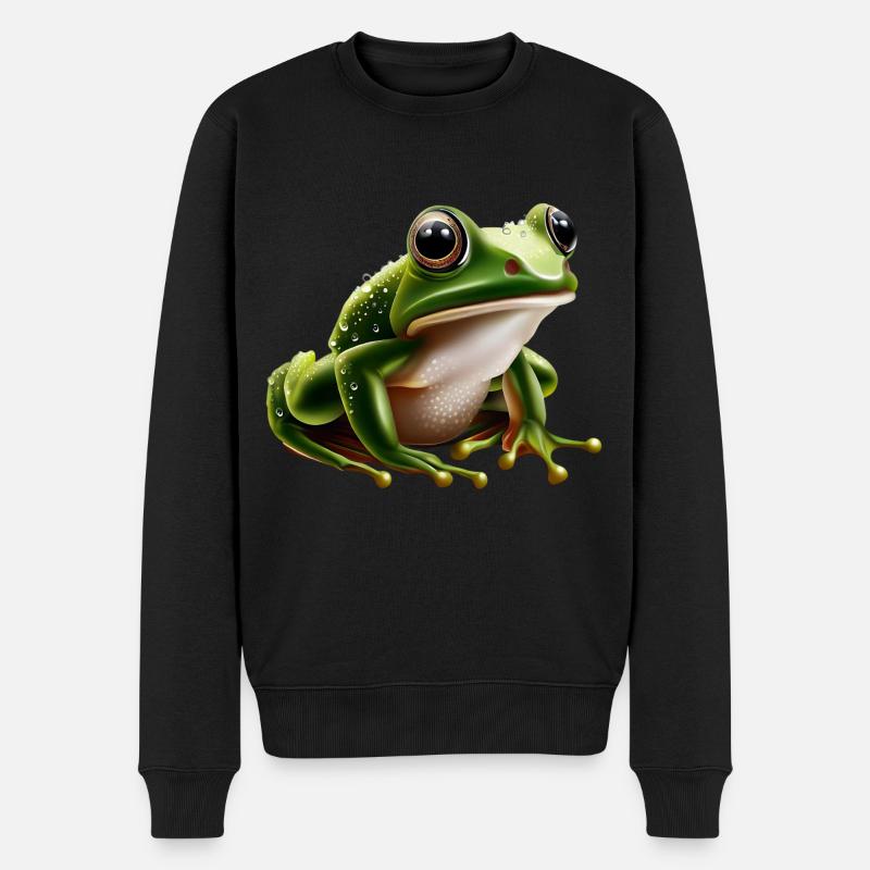 Rain Frog Water Drop Frog - Pull Premium bio Homme - noir