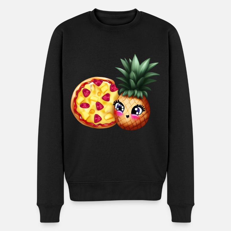 Ananas et pizza - Pull Premium bio Homme - noir