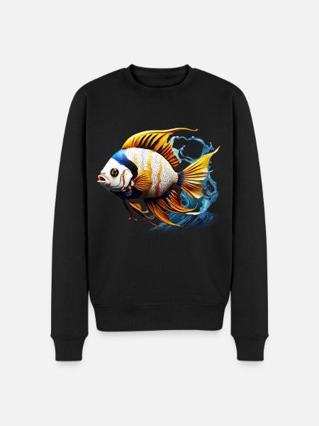 Angelfish - Men's Premium Organic Jumper - black