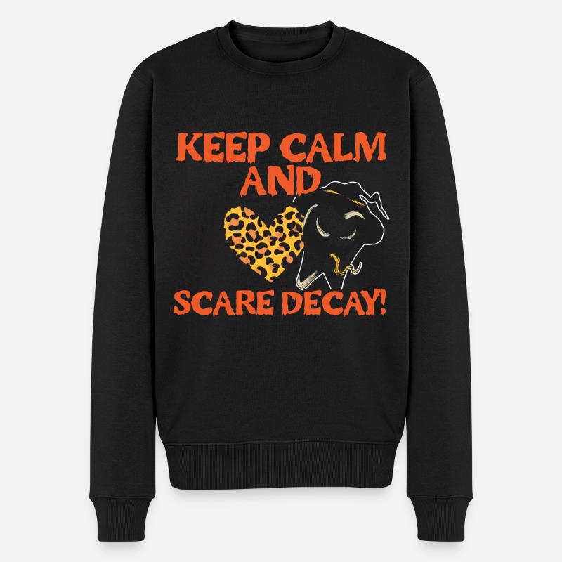 Restez calme et effrayez-vous! - Pull Premium bio Homme - noir