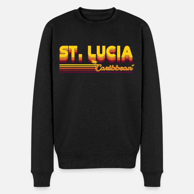 Sainte-Lucie - Paradis des Caraïbes - Pull Premium bio Homme - noir