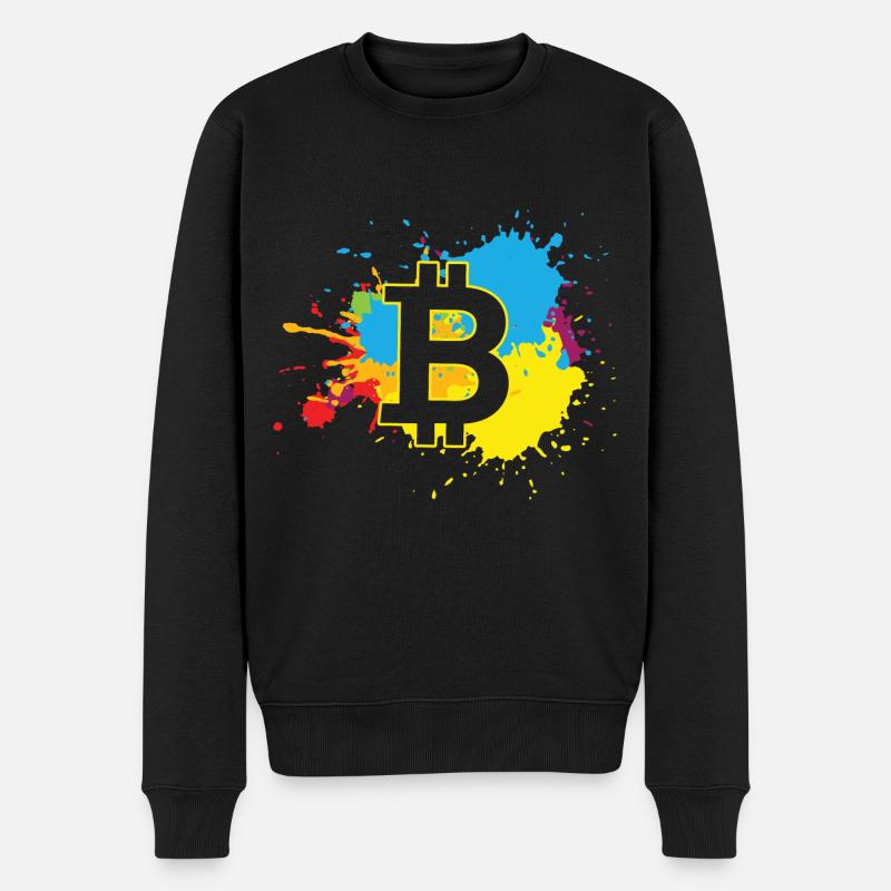 Bitcoin EauBTC Crypto Moon - Pull Premium bio Homme - noir