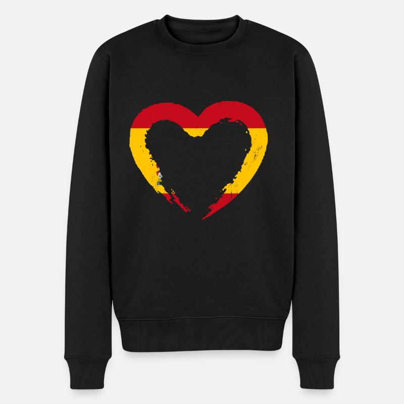 Spanien - Männer Premium Bio Pullover - Schwarz