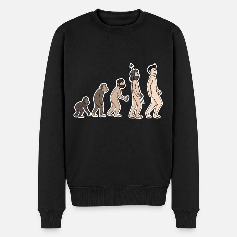 evolution - Men's Premium Organic Jumper - black