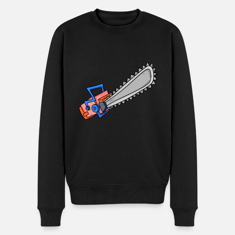 Tronçonneuse Motif Tronçonneuse - Pull Premium bio Homme - noir