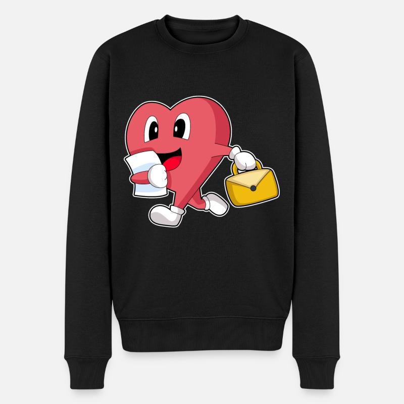 Porte-documents Heart Secretary - Pull Premium bio Homme - noir