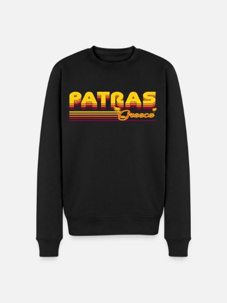 Patras: Mediterranean retro design - Men's Premium Organic Jumper - black