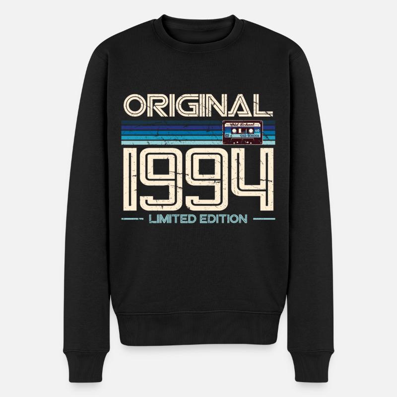 30. Geburtstag 1994 Jahrgang Retro Vintage - Männer Premium Bio Pullover - Schwarz