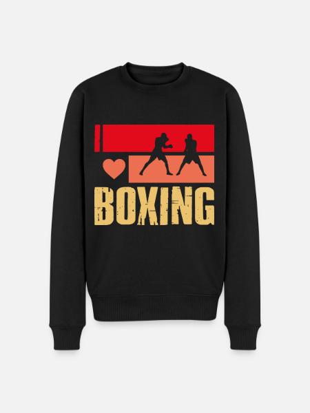 I love Boxing - Men's Premium Organic Jumper - black